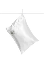 Little Giraffe White Satin Decorative Nursery Pillow