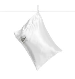 Little Giraffe White Satin Decorative Nursery Pillow
