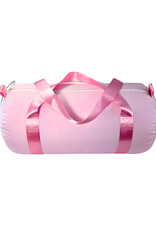 Mint Pink Preppy Stripe Medium Duffel