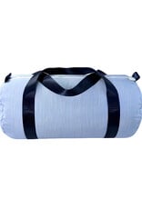 Mint Navy Preppy Stripe Medium Duffel
