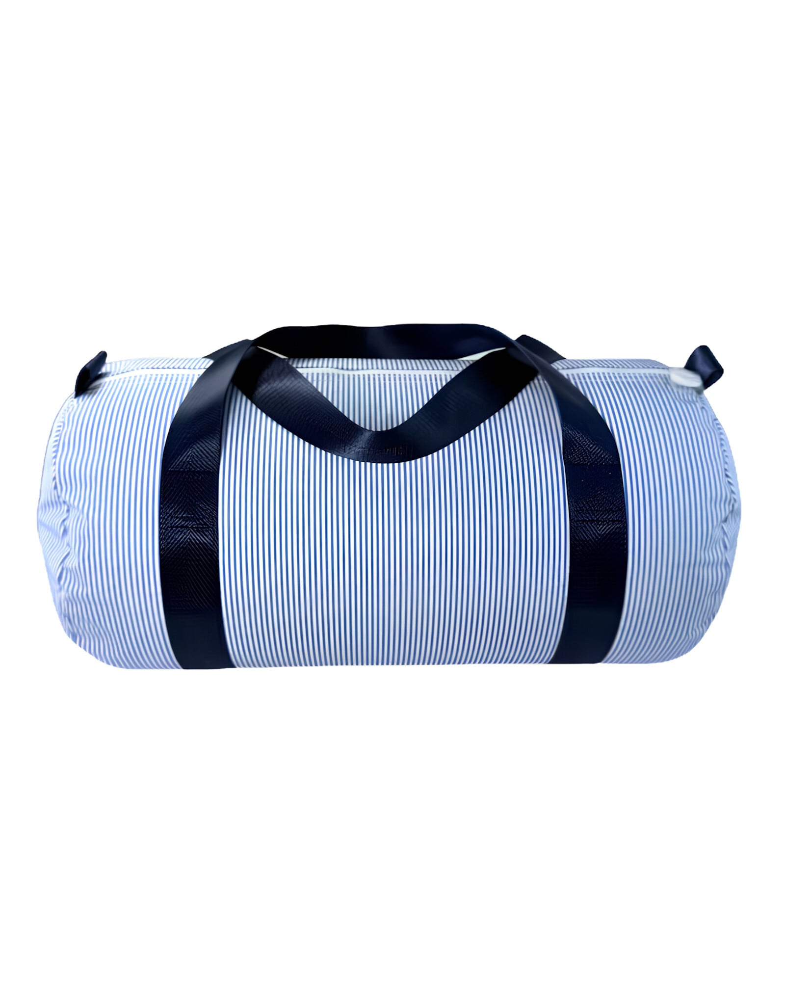 Mint Navy Preppy Stripe Medium Duffel