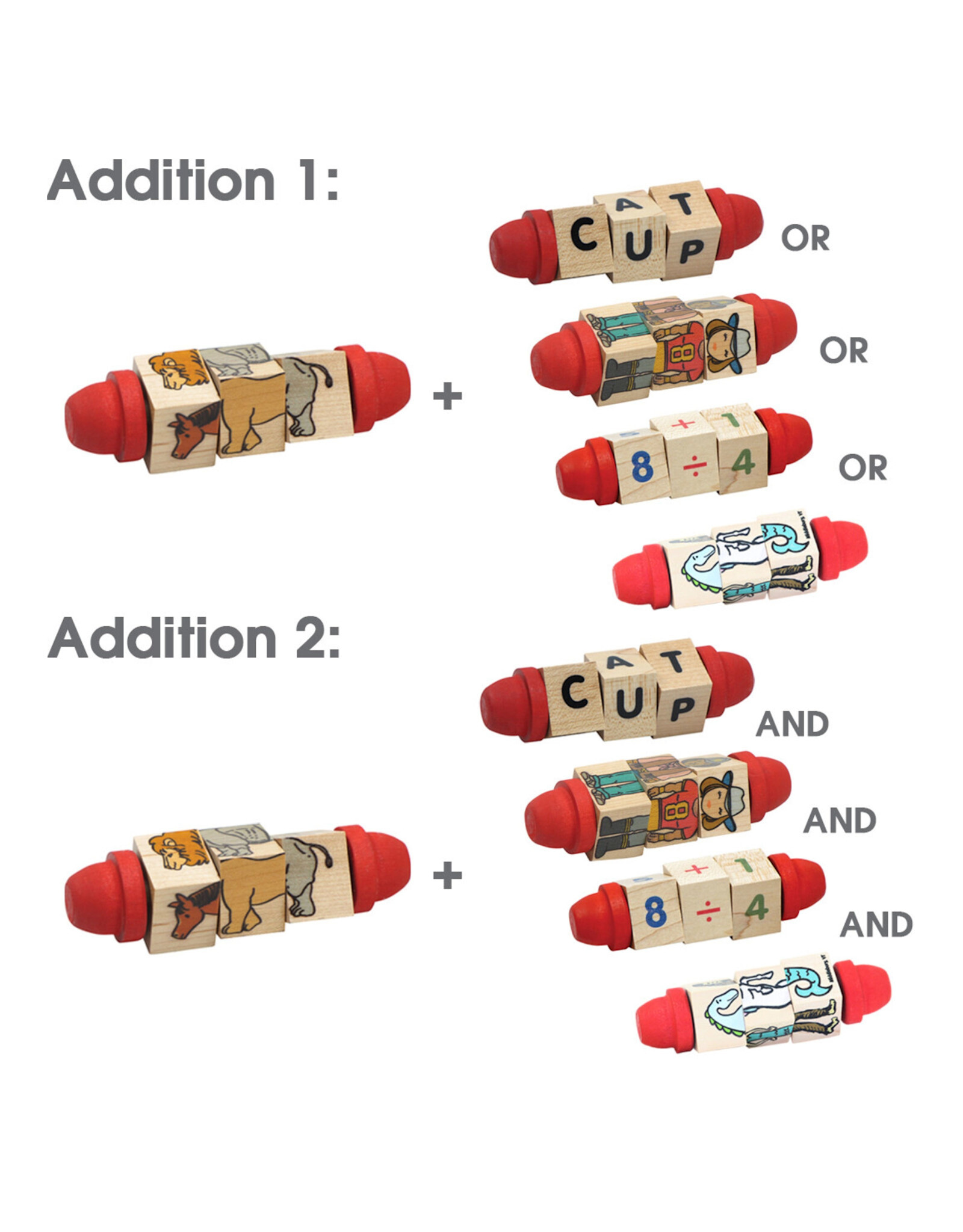 Maple Landmark Woodcraft Spinny Mix & Match Critters