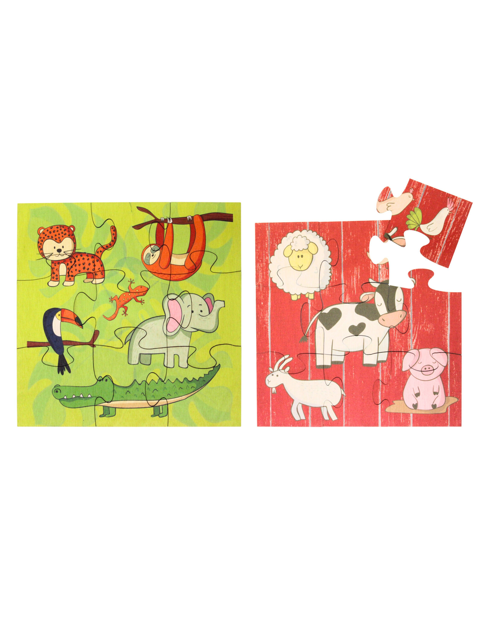 Maple Landmark Woodcraft Games to Go Animals Puzzle
