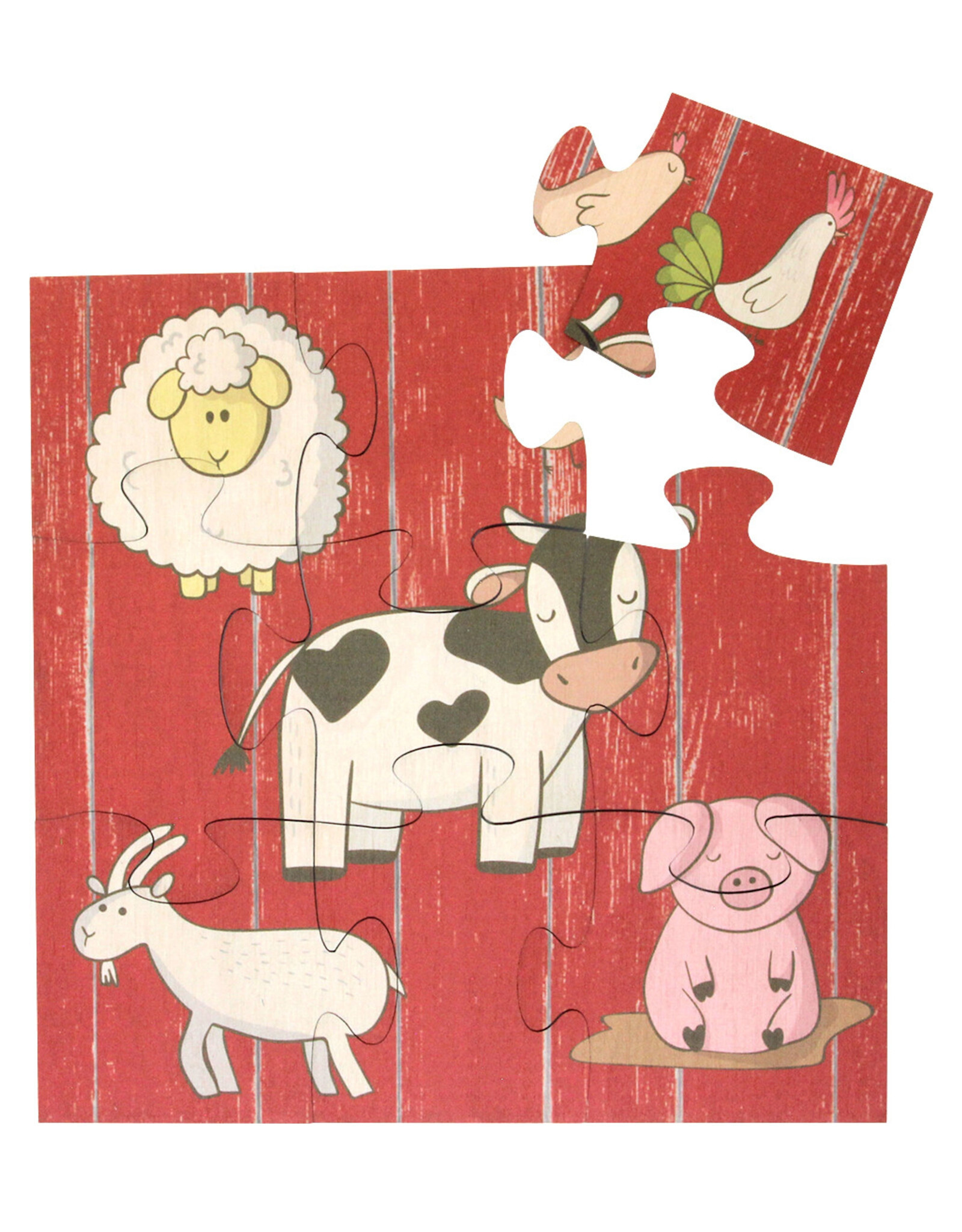 Maple Landmark Woodcraft Games to Go Animals Puzzle