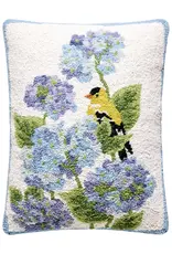 Bird Hydrangea Pillow