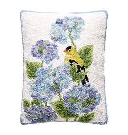 Bird Hydrangea Pillow