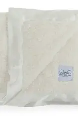 Ellie and Sam Chenille Satin Border Blanket Ivory