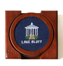 Smather's & Branson Lake Bluff Needlepoint Coaster Set