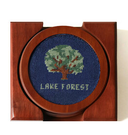 Smather's & Branson Lake Forest Needlepoint Coaster Set