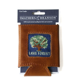Smather's & Branson Lake Forest Oak Tree Needlepoint Can Cooler