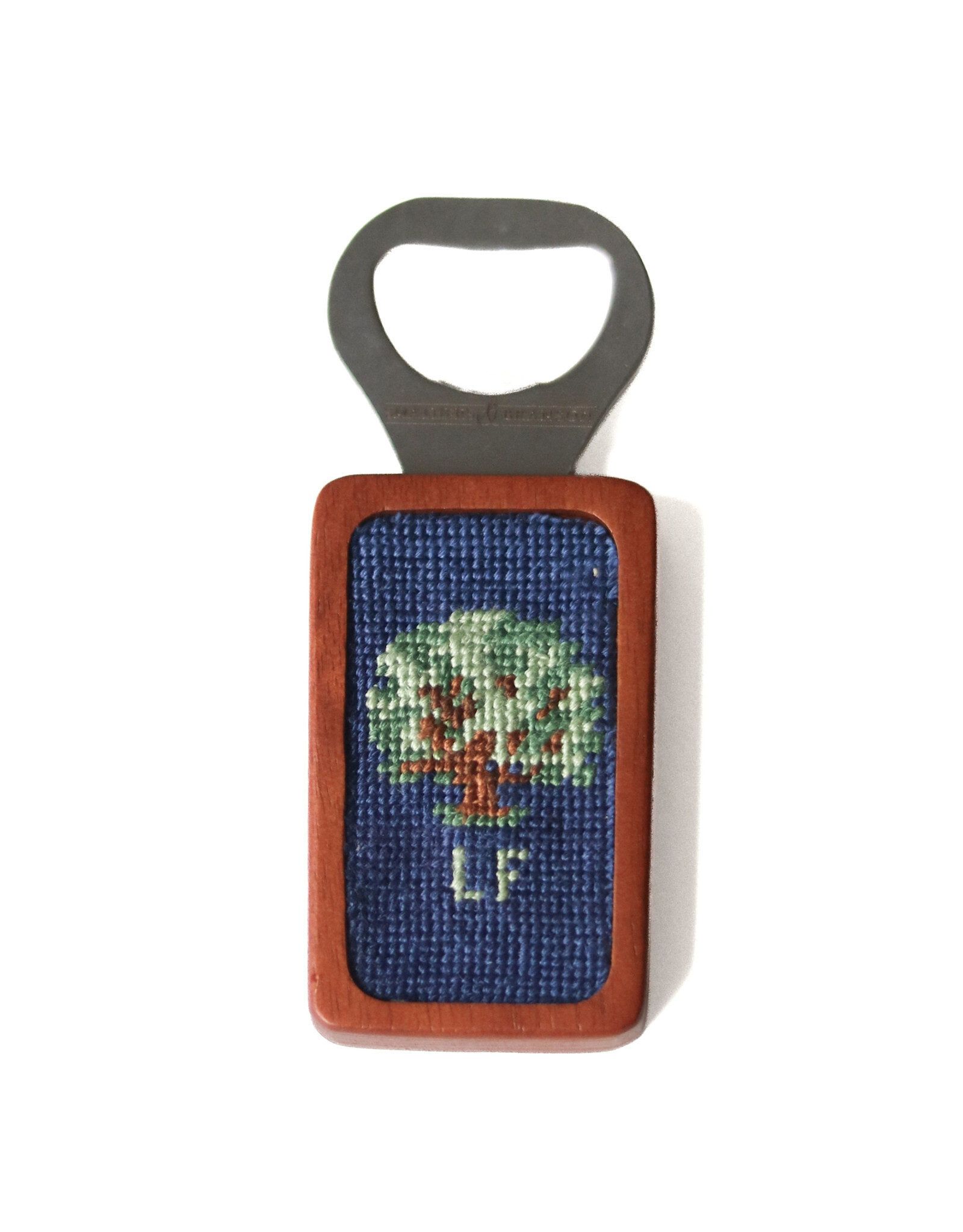 Smather's & Branson Lake Forest Oak Tree Needlepoint Bottle Opener