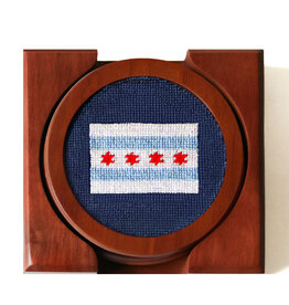 Smather's & Branson Chicago Needlepoint Coaster Set