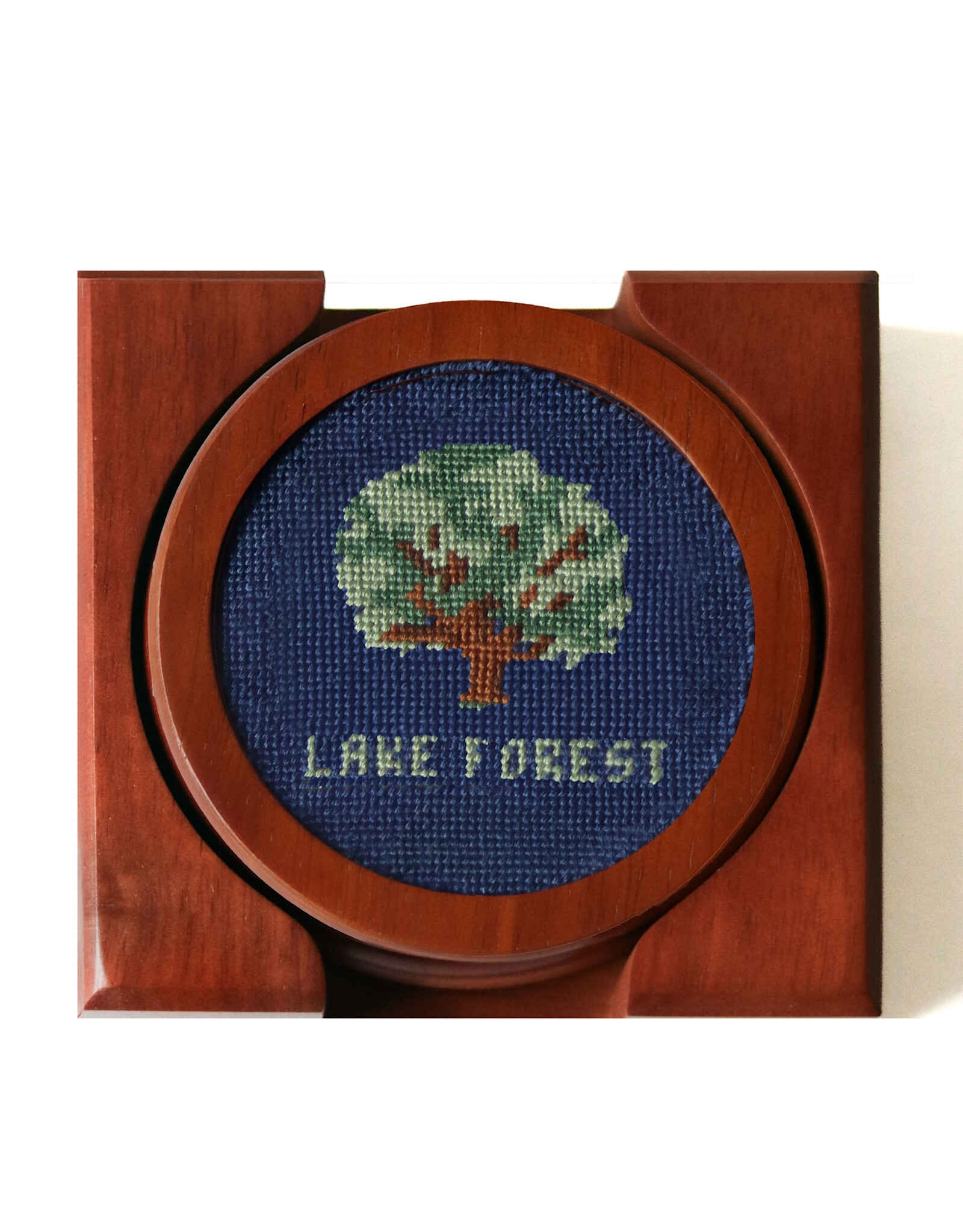 Smather's & Branson Lake Forest Needlepoint Coaster Set
