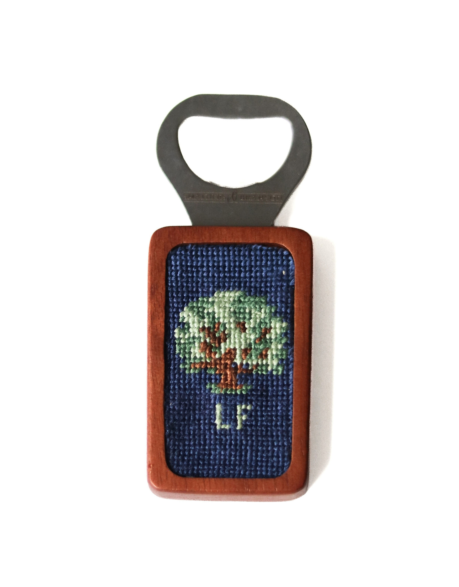 Smather's & Branson Lake Forest Oak Tree Needlepoint Bottle Opener