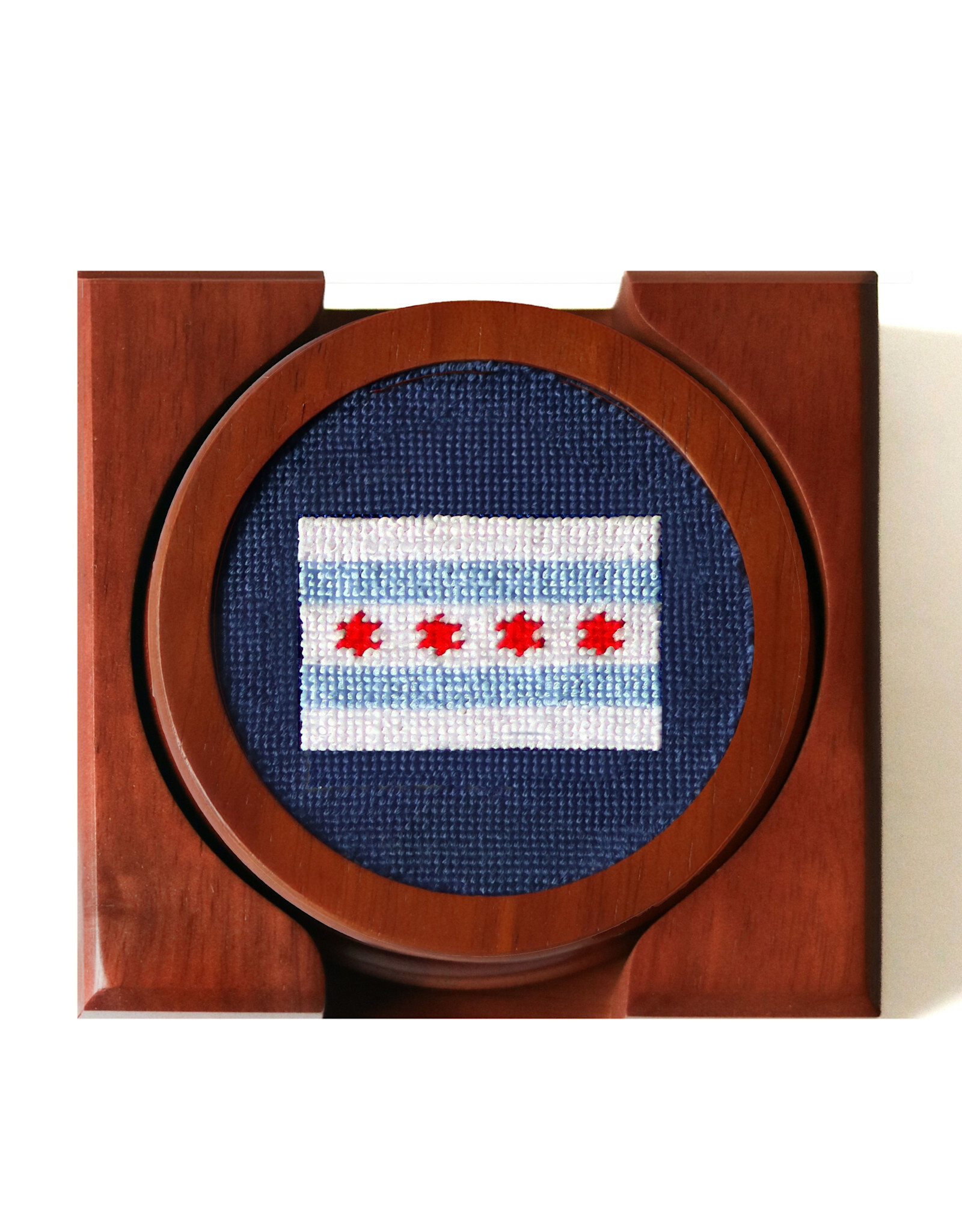 Smather's & Branson Chicago Needlepoint Coaster Set