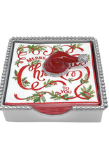 Mariposa Red Santa Hat Napkin Box