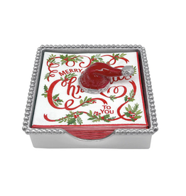 Mariposa Red Santa Hat Napkin Box