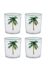 Mariposa Palm Trees Suite of 4 Dble Old Fashions