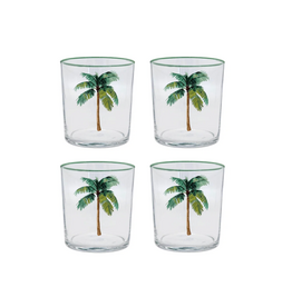 Mariposa Palm Trees Suite of 4 Dble Old Fashions
