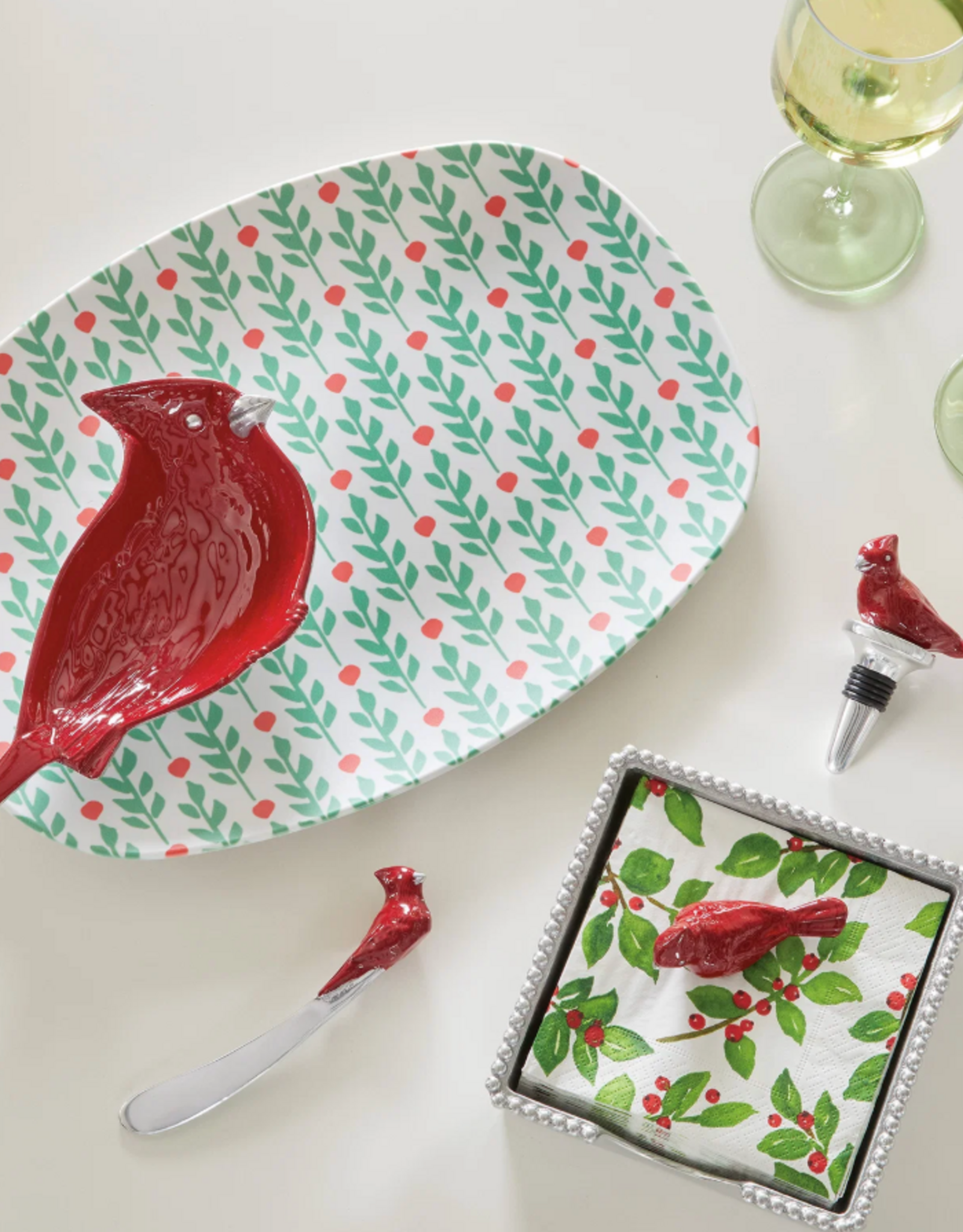 Mariposa Red Cardinal Bottle Stopper