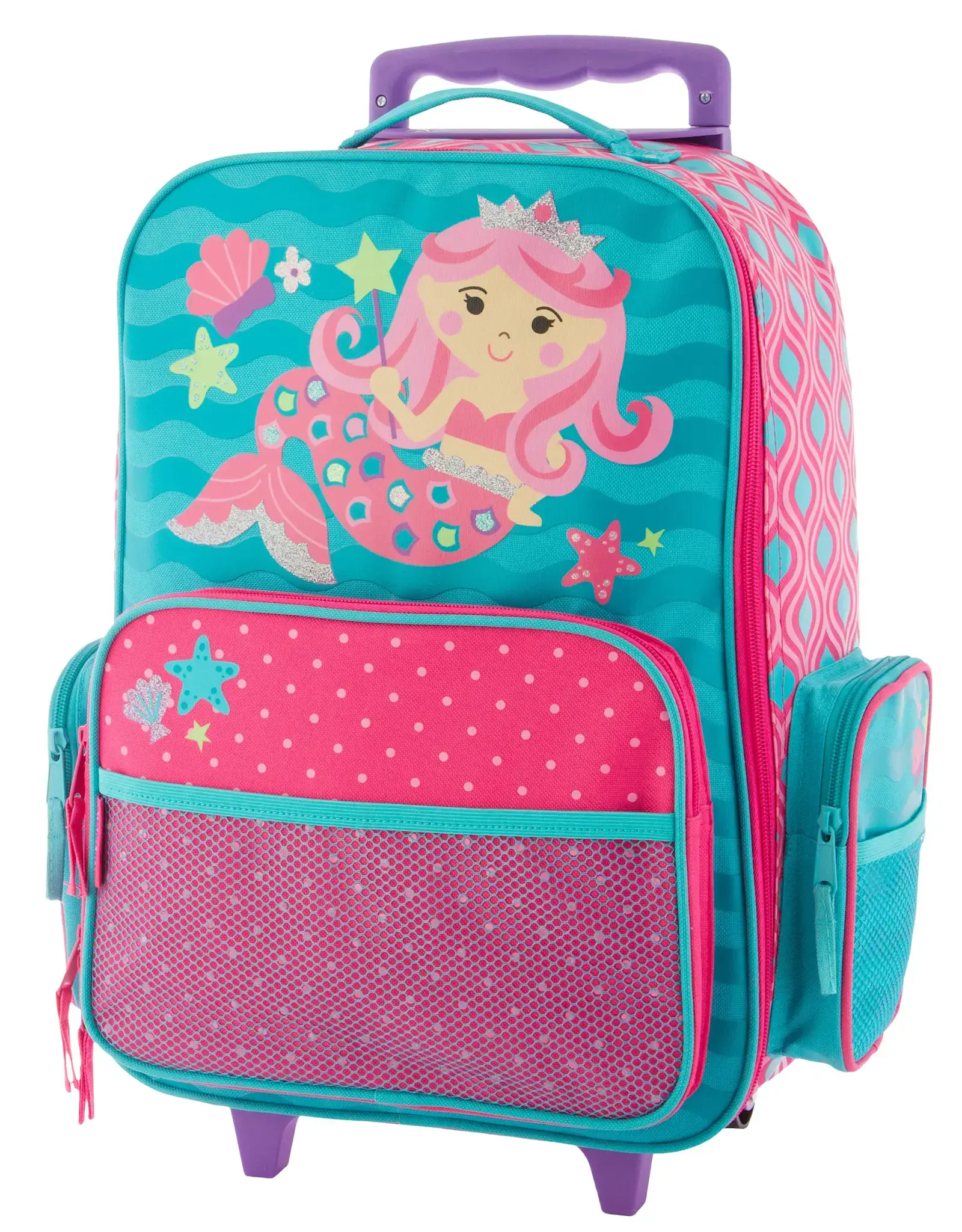 Stephen Joseph Rolling Luggage Mermaid Turq/Pink