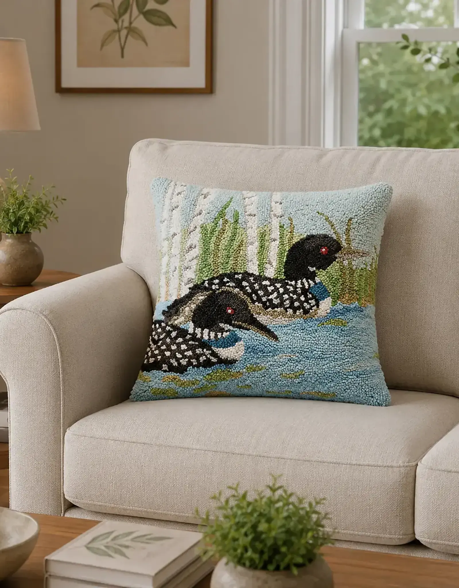Loon Lake Pillow 16"Sq