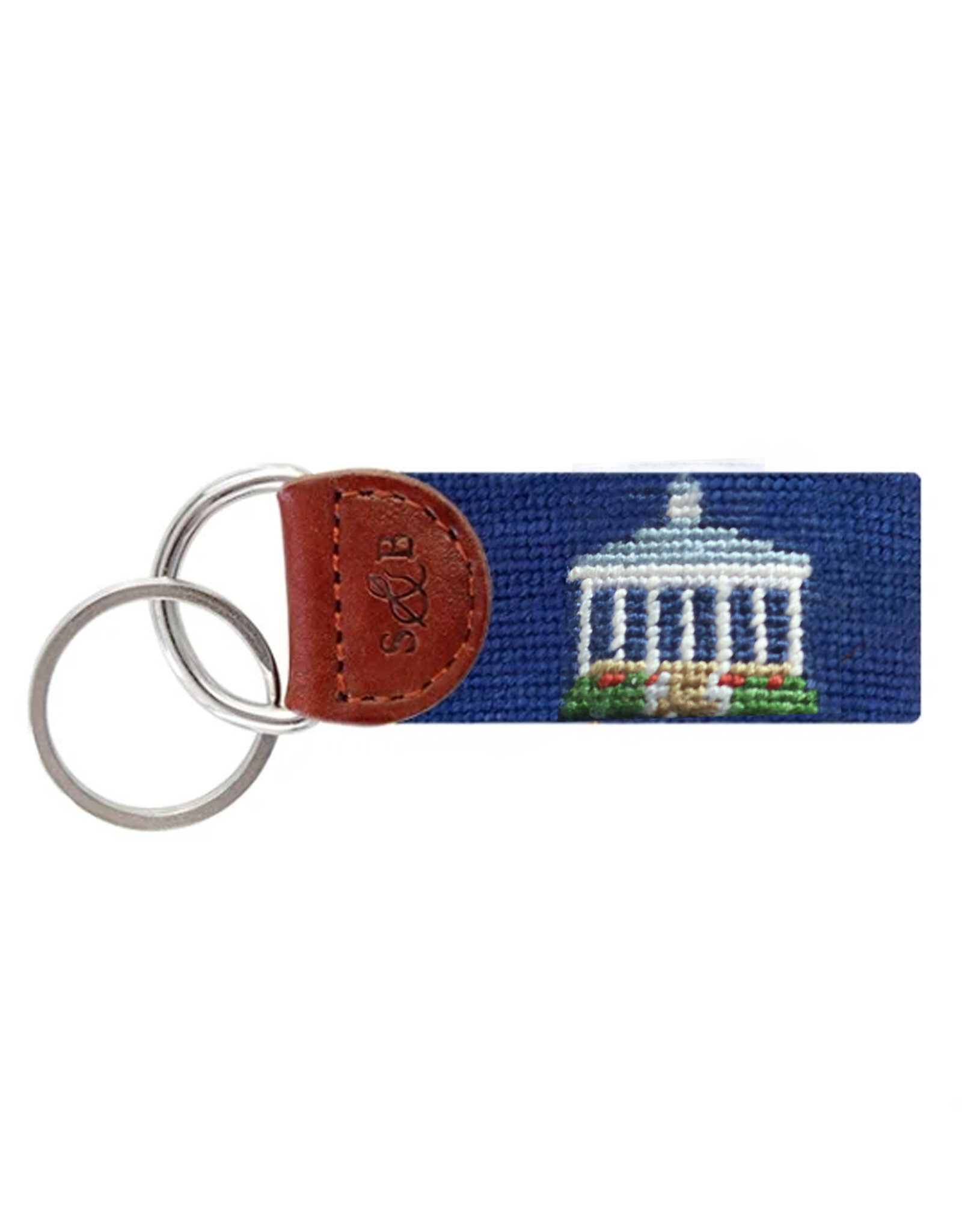 Smather's & Branson Lake Bluff Gazebo Needlepoint Key Fob