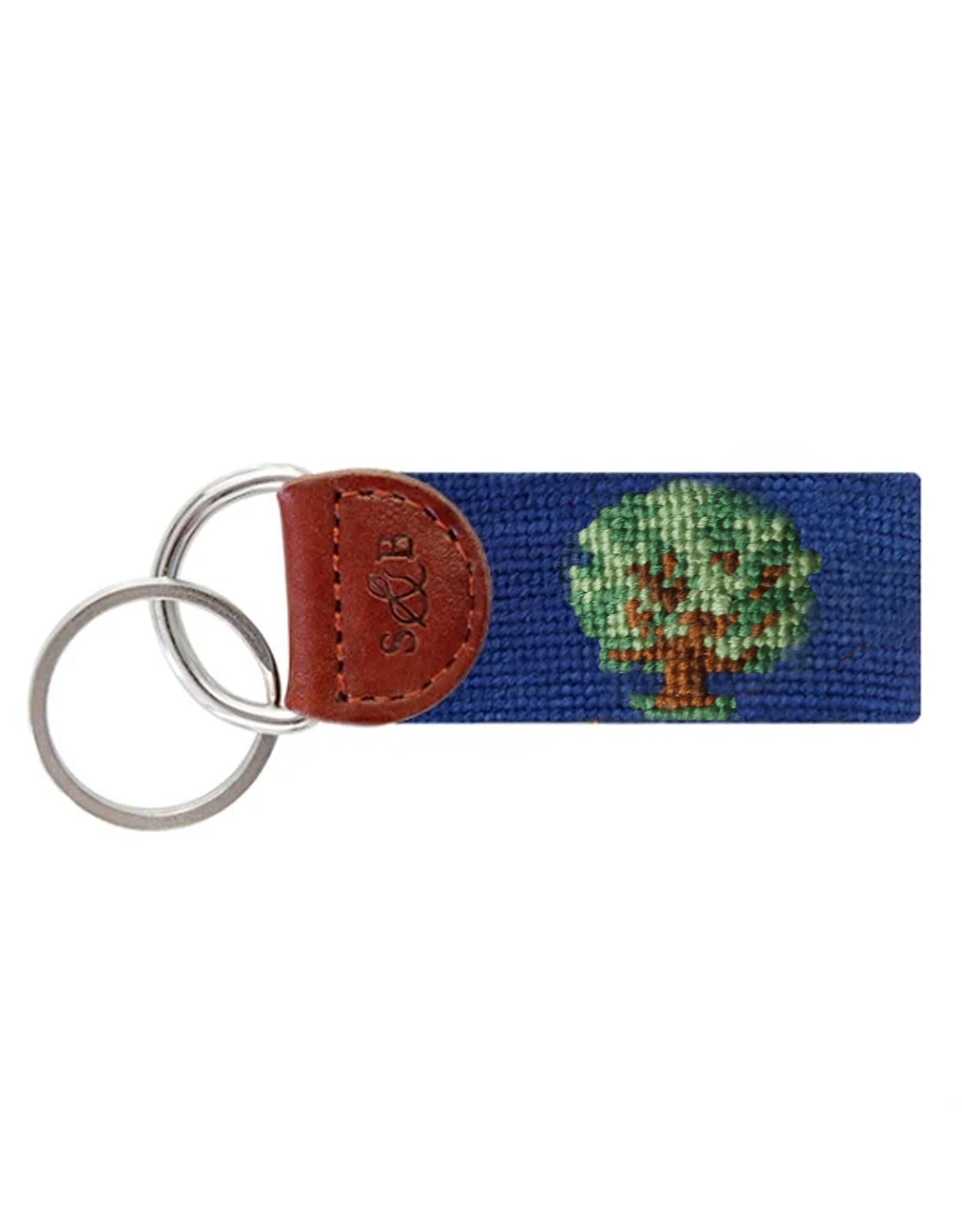 Smather's & Branson Lake Forest Oak Tree Needlepoint Key Fob