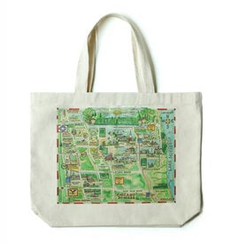 Mary Lake Thompson Lake Forest Map Tote Bag