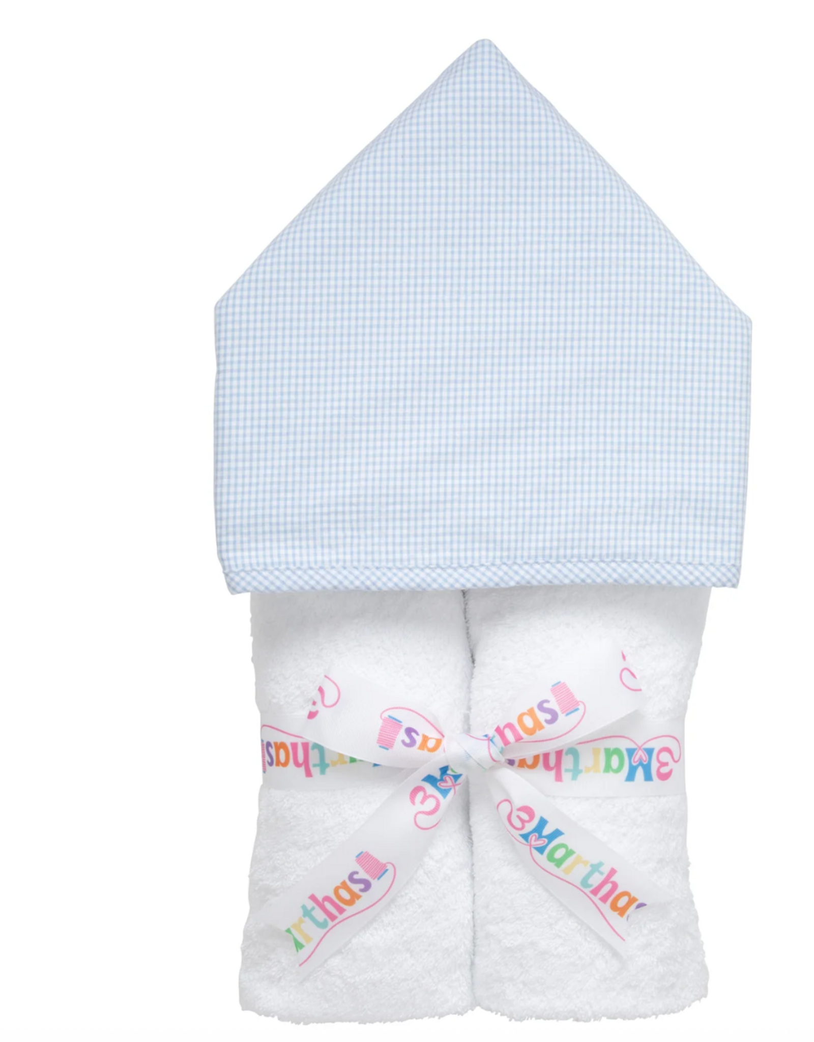 Three Marthas Everykid Towel Blue Small Check