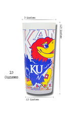 Catstudio University of Kansas Collegiate Drinking Glasses - Set of 2