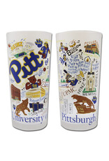 Catstudio University of Pittsburgh Collegiate Drinking Glasses - Set of 2