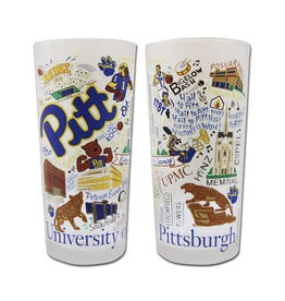 Catstudio University of Pittsburgh Collegiate Drinking Glasses - Set of 2