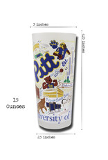 Catstudio University of Pittsburgh Collegiate Drinking Glasses - Set of 2