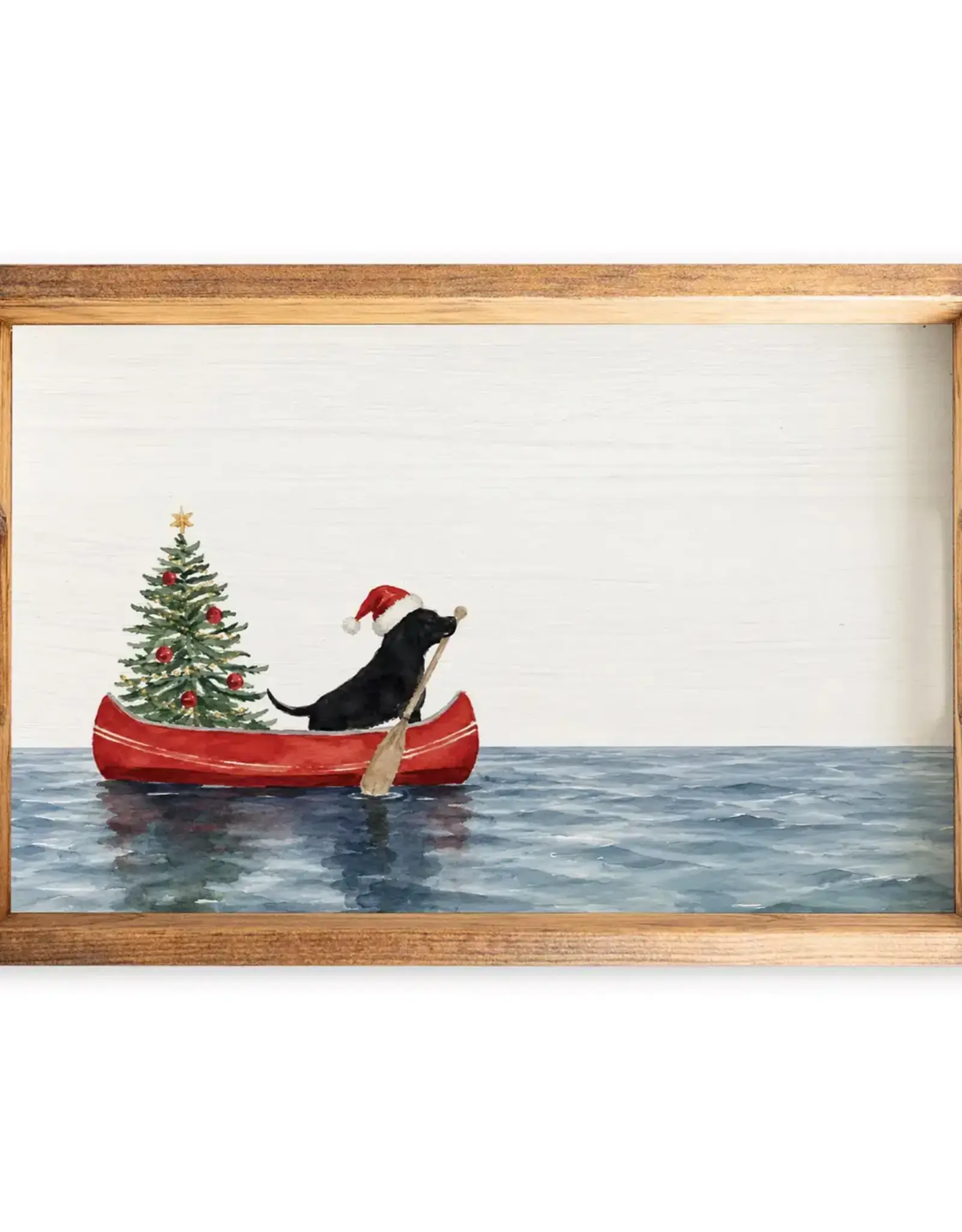 Christmas Dog Canoe Tray