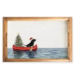 Christmas Dog Canoe Tray