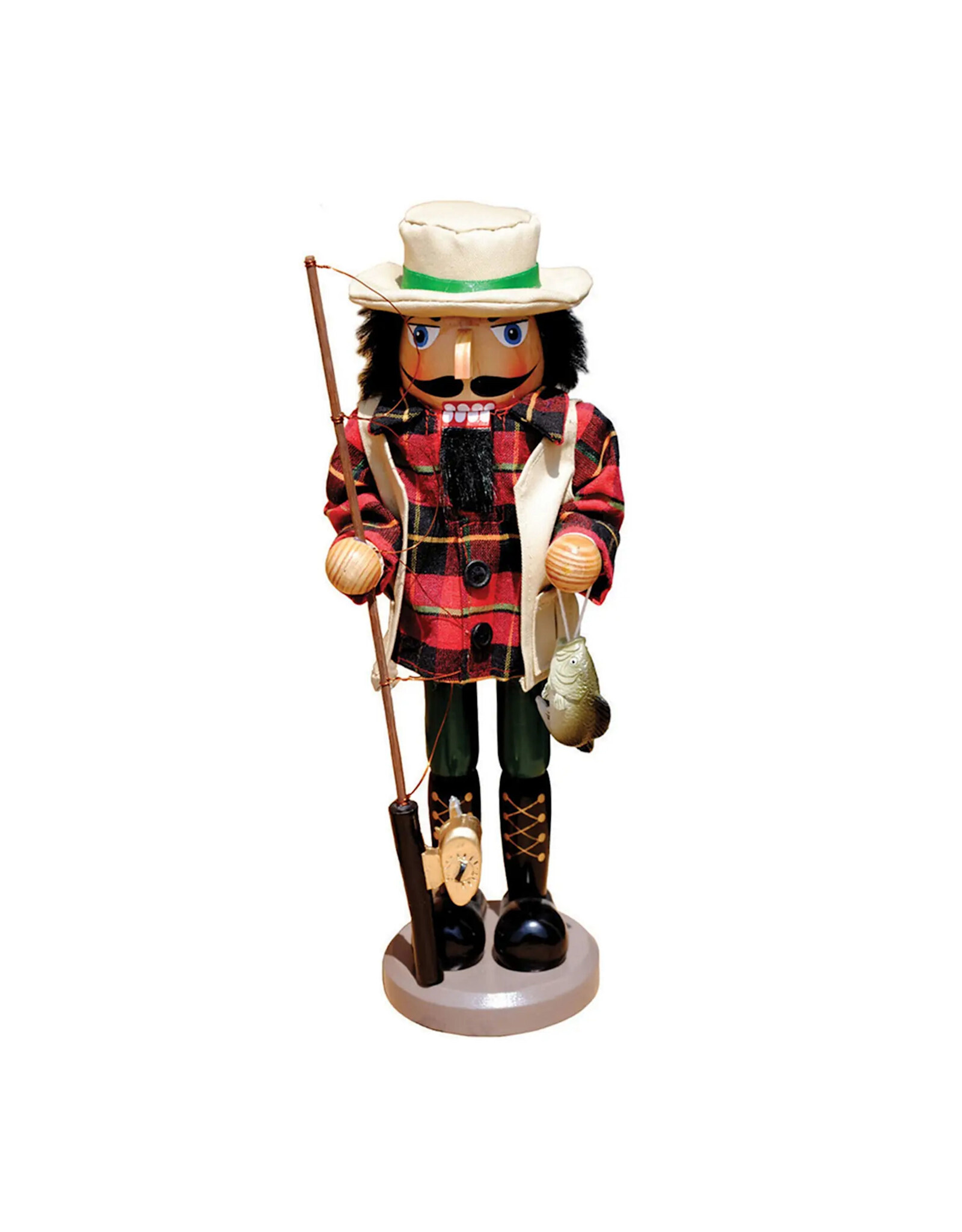 Santa's Workshop 14.5" Bass Fisherman Nutcracker