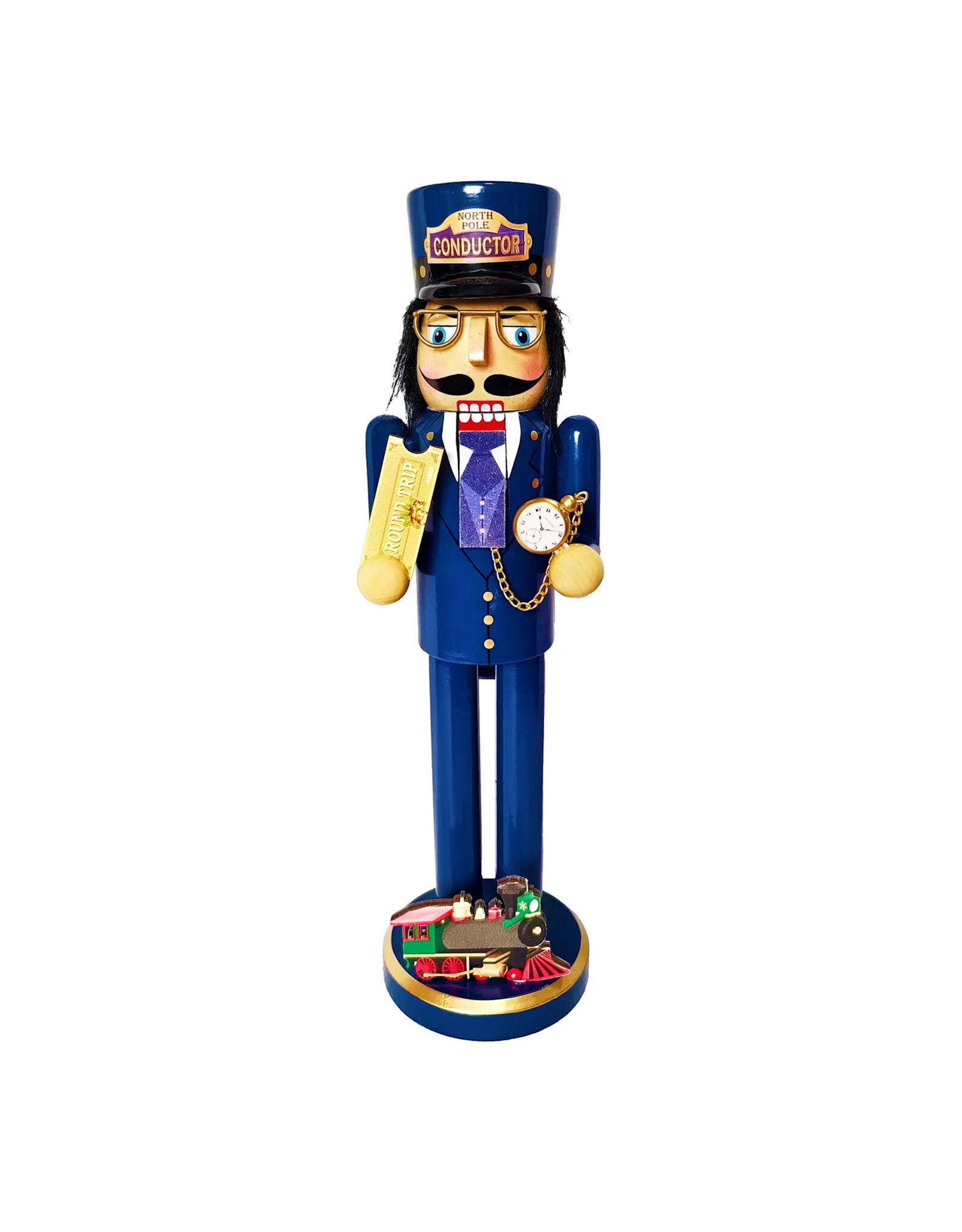 Santa's Workshop 14" North Pole Conductor Nutcracker