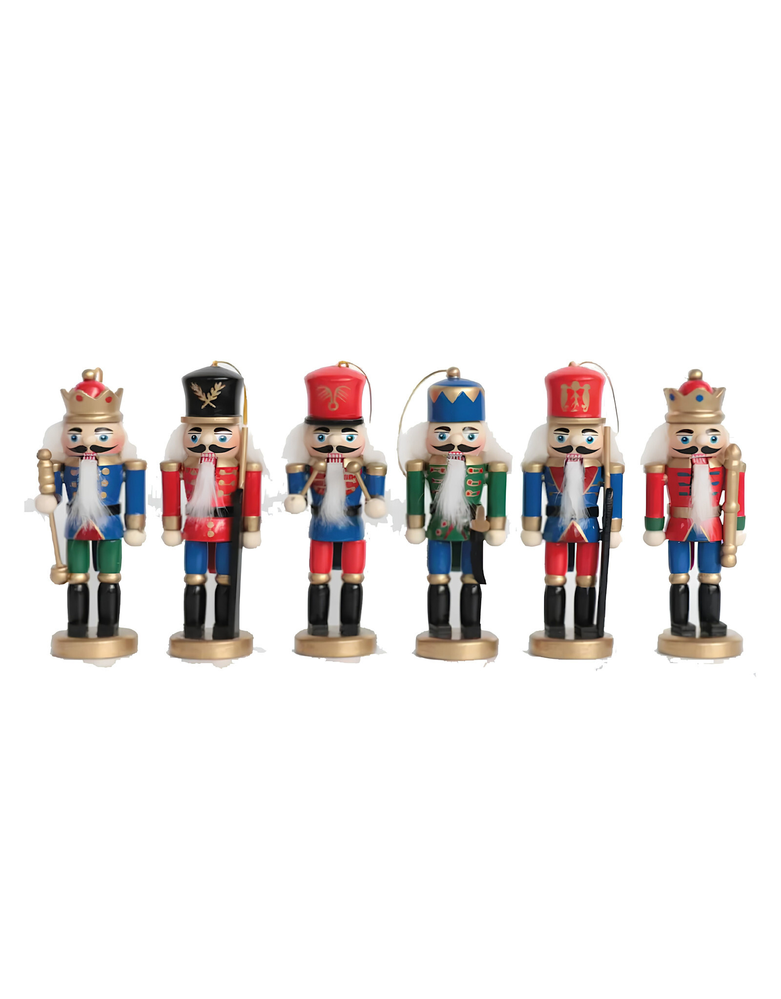 Santa's Workshop 5" King & Guard Nutcrackers, Set of 6