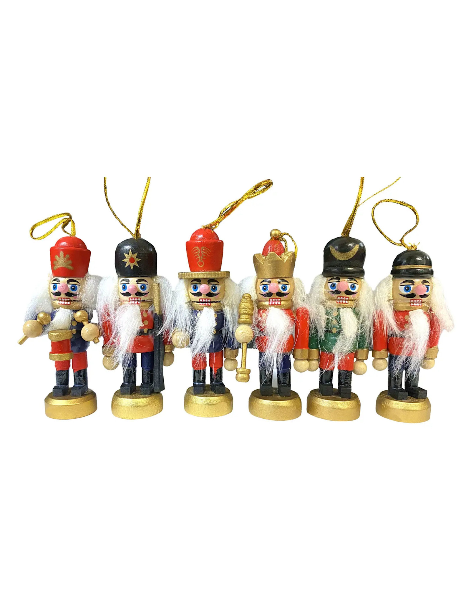 Santa's Workshop 3.25" Nutcracker Ornaments, Set of 6