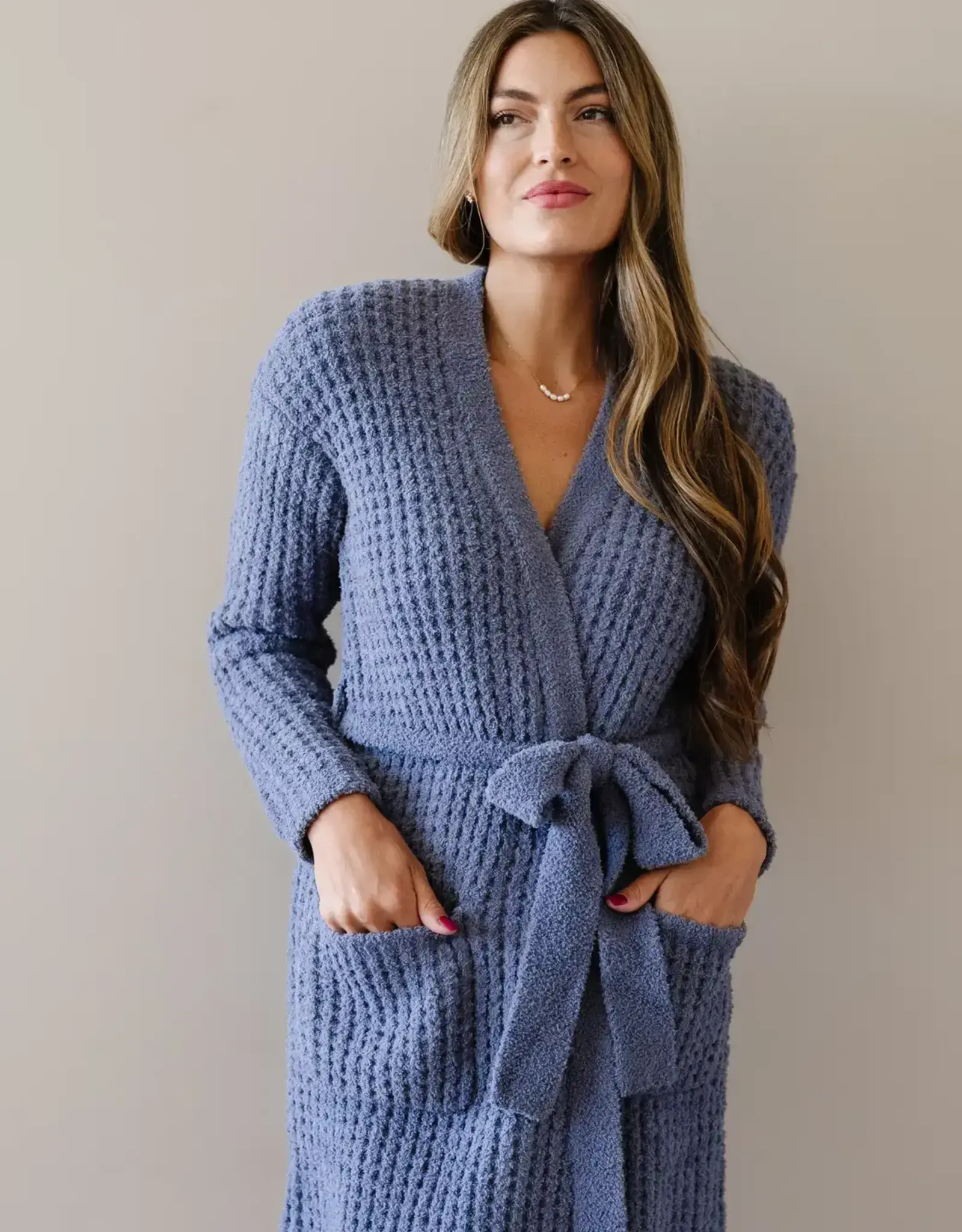 Saranoni Waffle Knit Robe Oxford