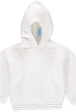 Carriage Boutique Acrylic White White  Hooded Sweater