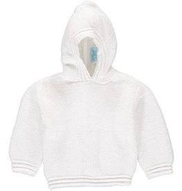 Carriage Boutique Acrylic White White  Hooded Sweater