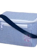 Oh Mint Seer Sucker Brown/ White Checkered Insulated Lunch Box