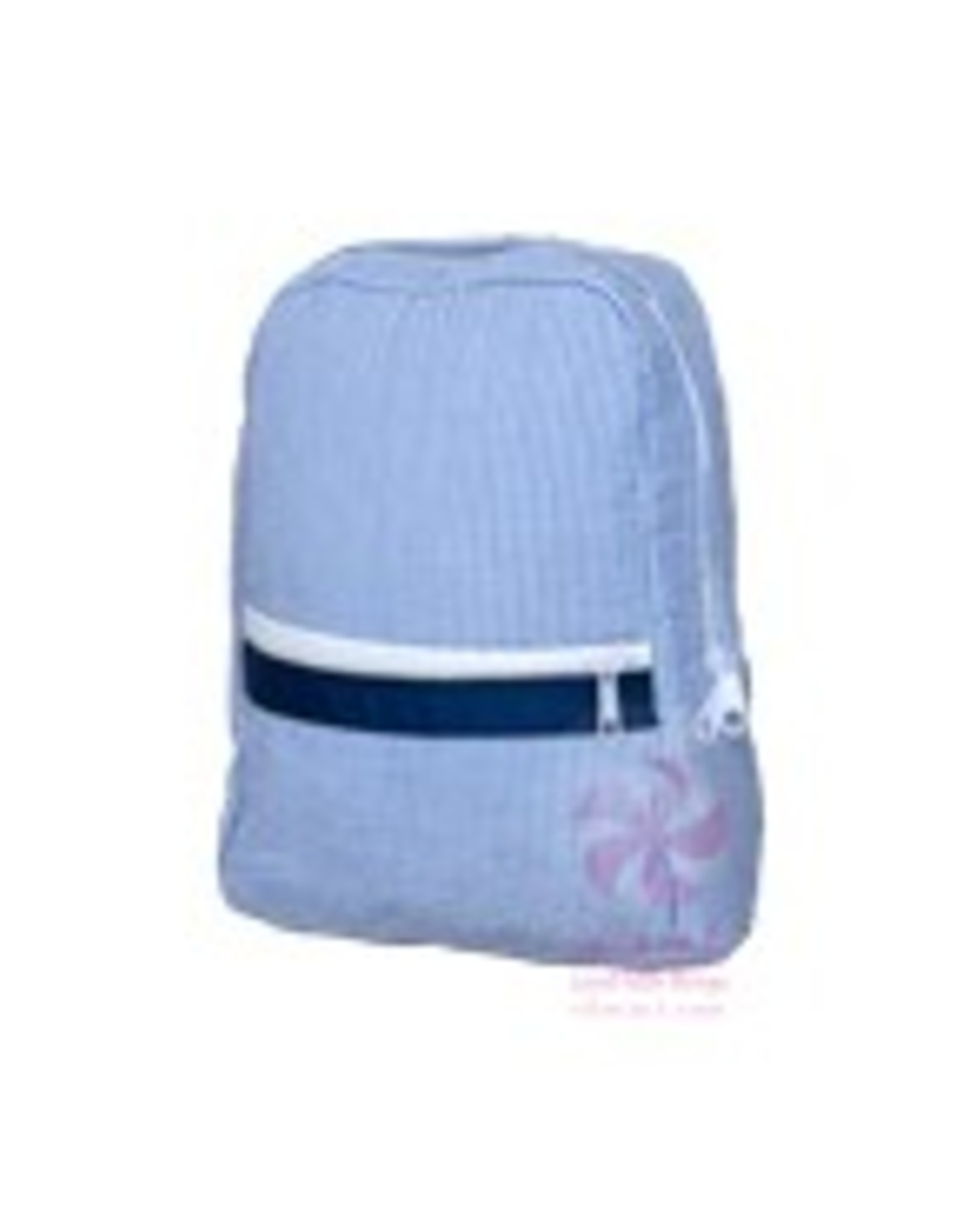 Mint Medium Backpack Navy Seersucker w/pockets