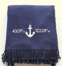 A Soft Idea Cotton Throw Navy