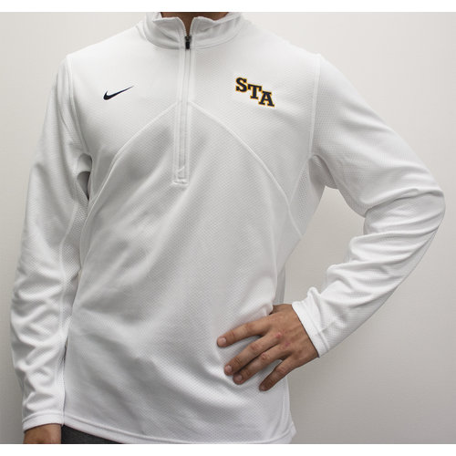 Nike Men's White Nike 1/4 Zip Jacket