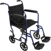 Transport Chair Aluminum Blue