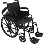 Probasics K1 Wheelchair 18"x16" Seat w/ Flip-Back Arms & Swing-away Footrests