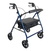 4 Wheel Walker 8" Bariatric - Blue